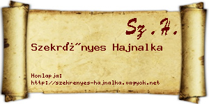 Szekrényes Hajnalka névjegykártya